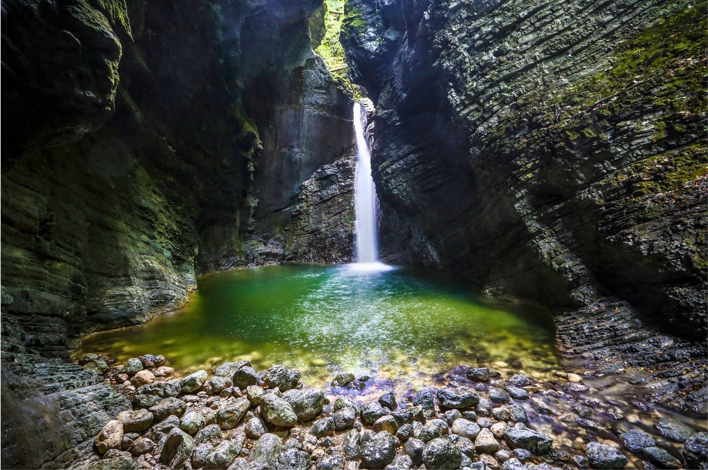 Kozjak Waterfall – Hidden Emerald Amphitheater
