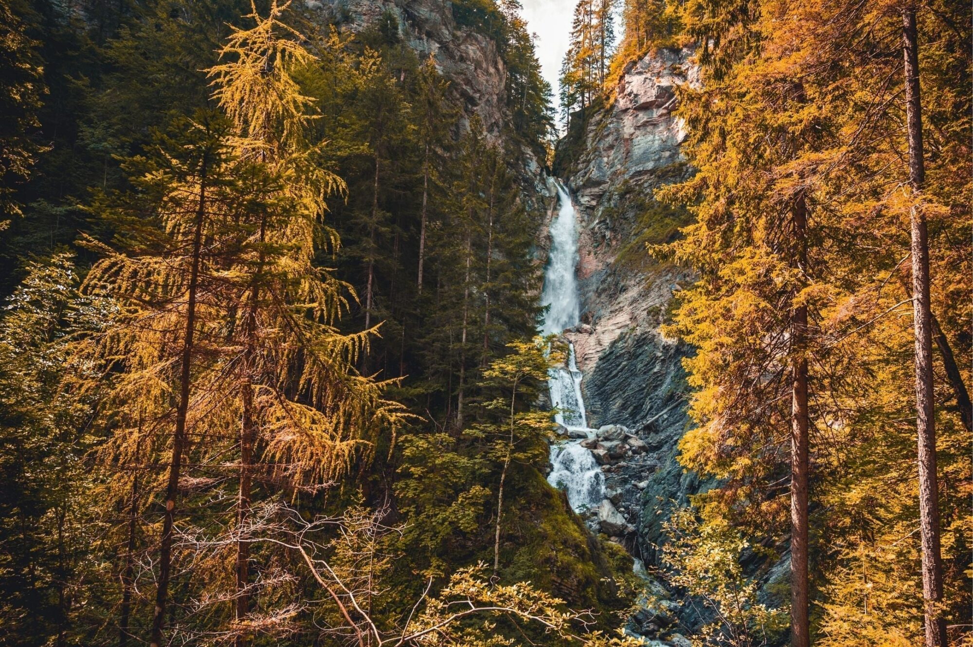 Cascades de Martuljek — Cascades jumelles sous le massif du Špik